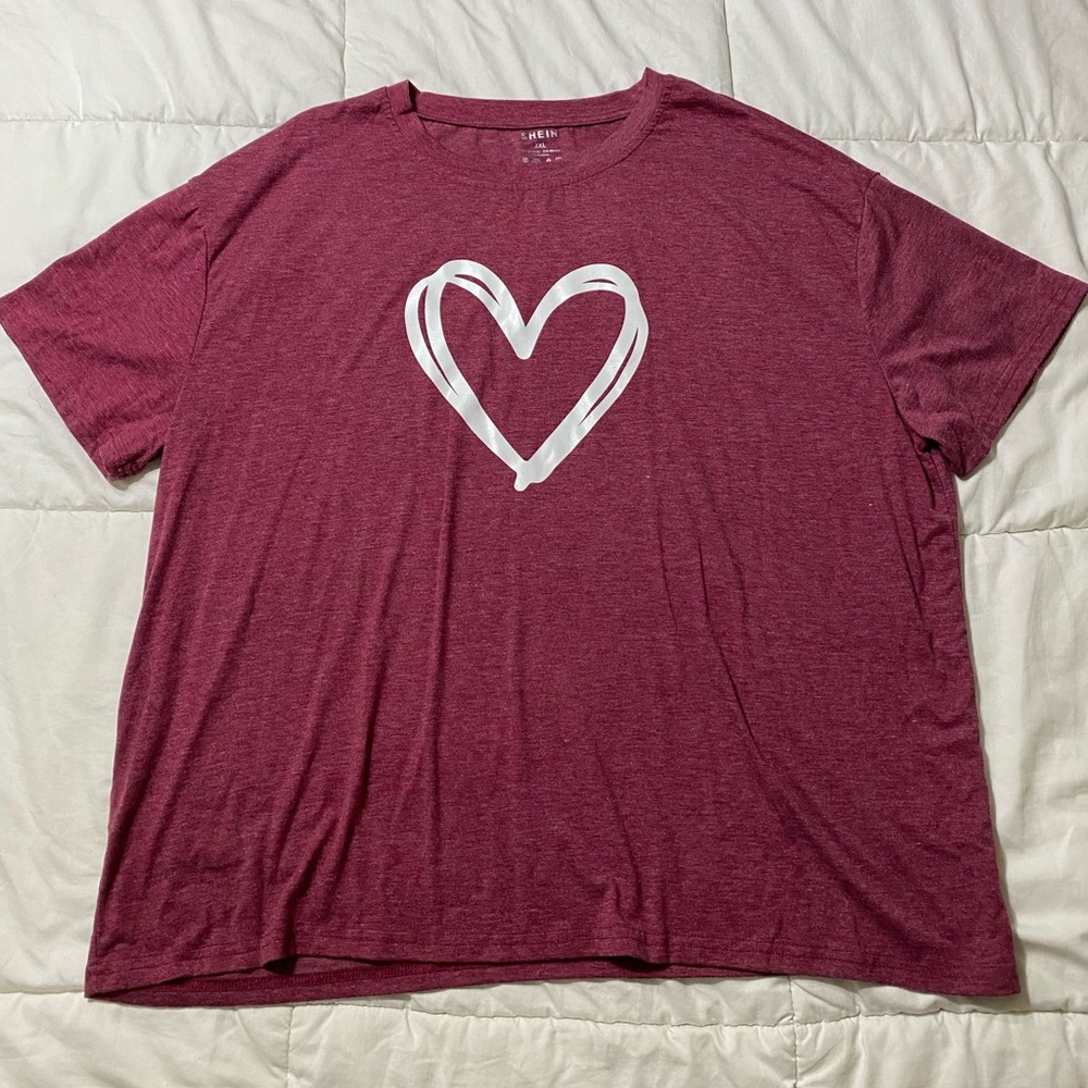 SHEIN Maroon T-Shirt
